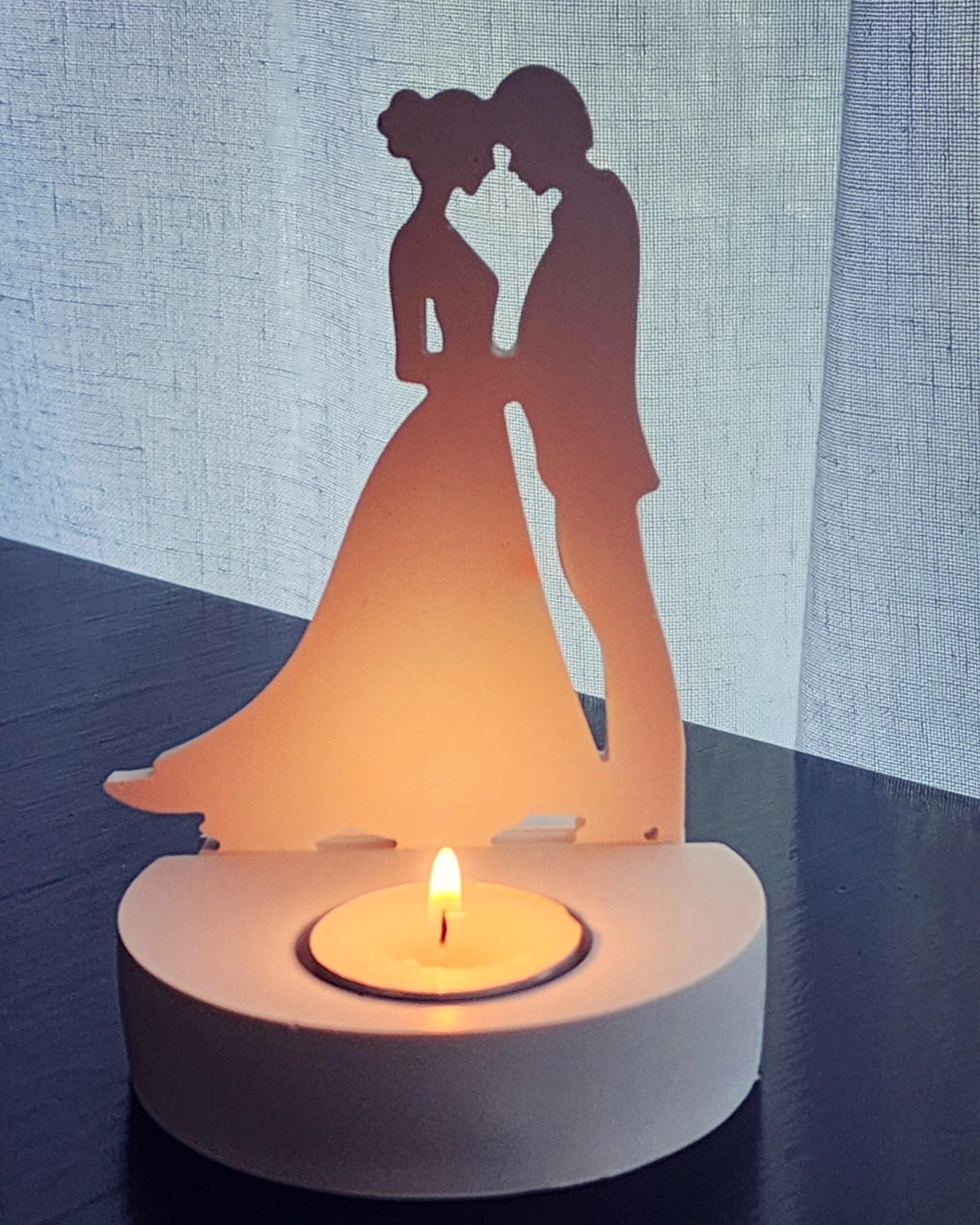 Wedding Silhouette Tealight Candle Holder