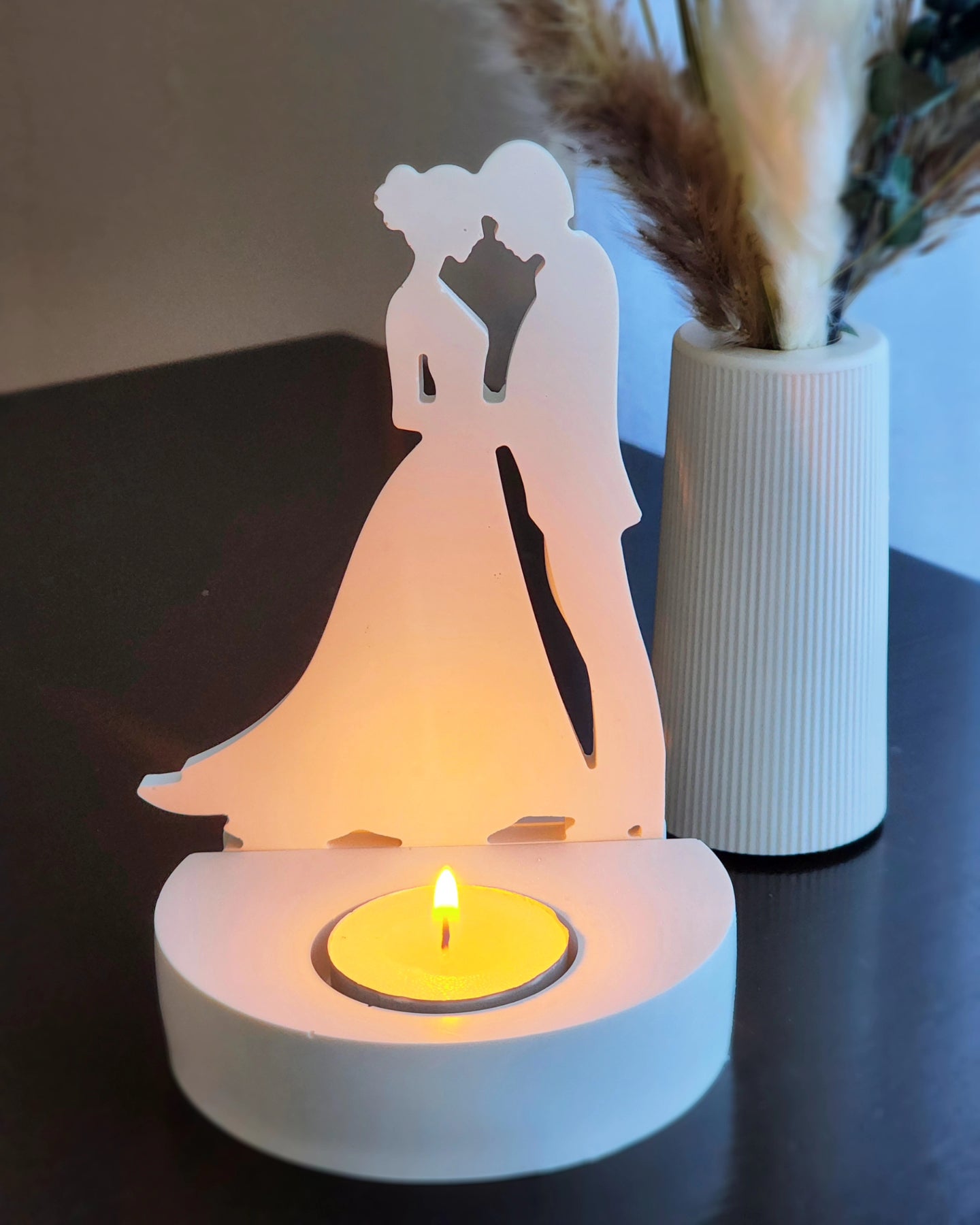 Wedding Silhouette Tealight Candle Holder